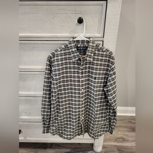 Polo by Ralph Lauren Men's Black and White Plaid Shirt